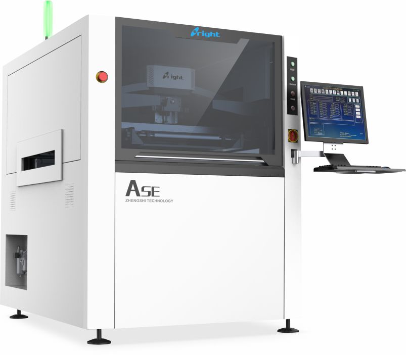 ASE full-auto stencil printer with vision alignment system and dual-rail design for medium-volume SMT production