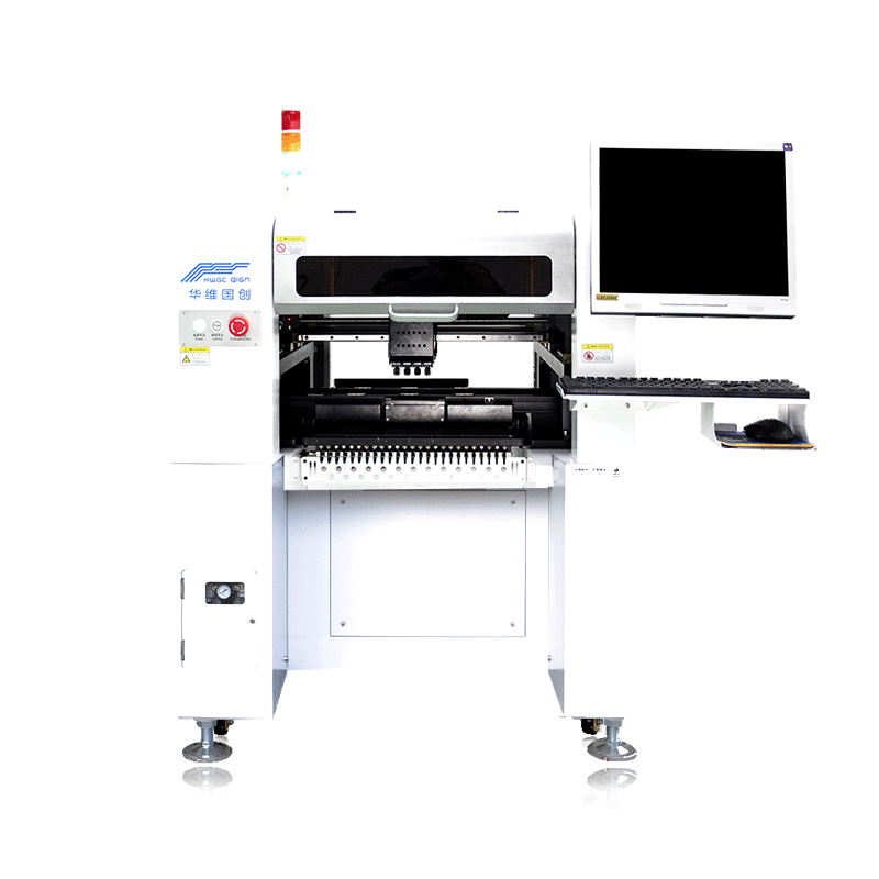 HW-M8-102F high speed pick and place machine with 2 parallel heads 8 nozzles 102 feeders for mass production